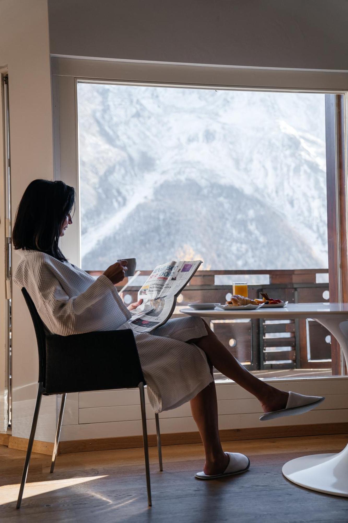 Waldhotel Fletschhorn Panoramic Retreat In Saas Fee Exteriör bild